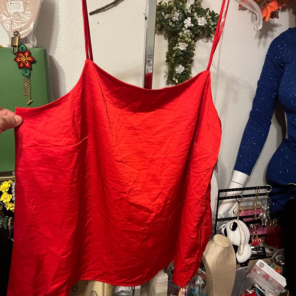 Auden Vibrant Red Camisole Top